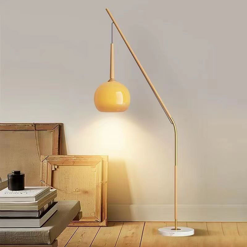 Vintage Iron and Glass Floor Lamp for Living Room – 66-Inch Standing Lamp 2