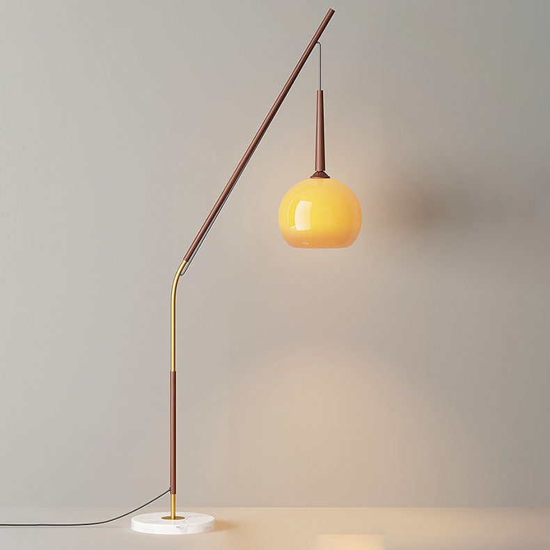 Vintage Iron and Glass Floor Lamp for Living Room – 66-Inch Standing Lamp 3