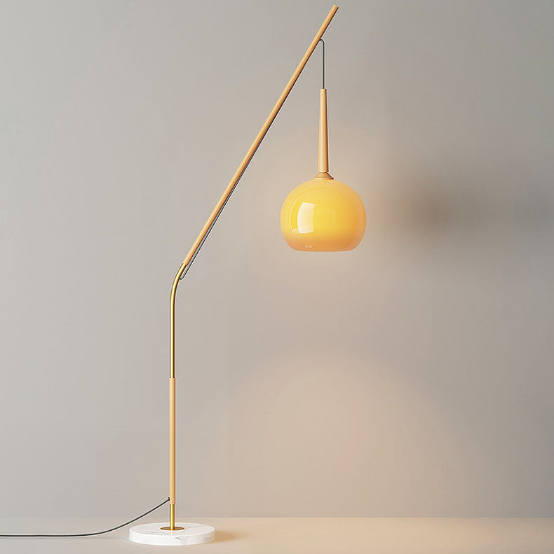 Vintage Iron and Glass Floor Lamp for Living Room – 66-Inch Standing Lamp 5