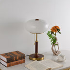 Vintage Lantern Bedside Lamp Amber Glass Gold Finish 0