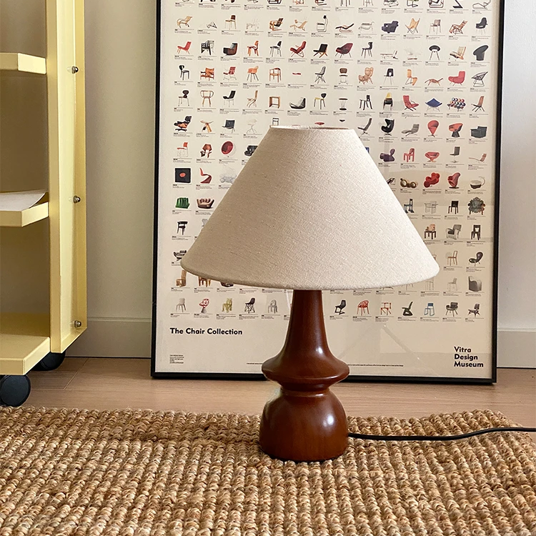 Vintage Solid Wood Table Lamp with Adjustable Lighting – Elegant Bedside or Desk Lamp for Home Decor 6