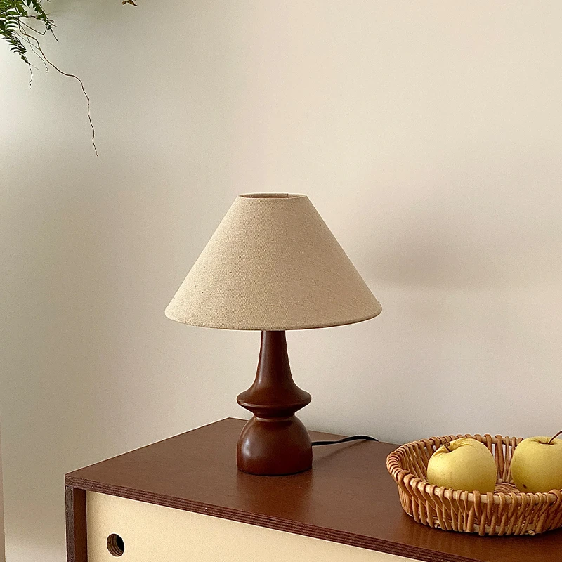 Vintage Solid Wood Table Lamp with Adjustable Lighting – Elegant Bedside or Desk Lamp for Home Decor 7