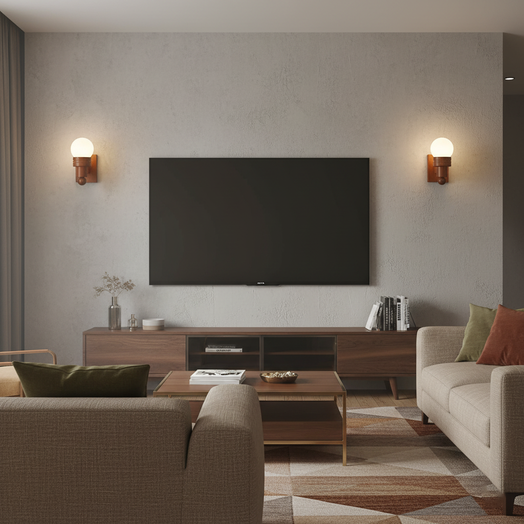 Vintage Wood Wall Light with White Glass Shade – Damp Rated Sconce for Bathroom and Outdoor Use 7