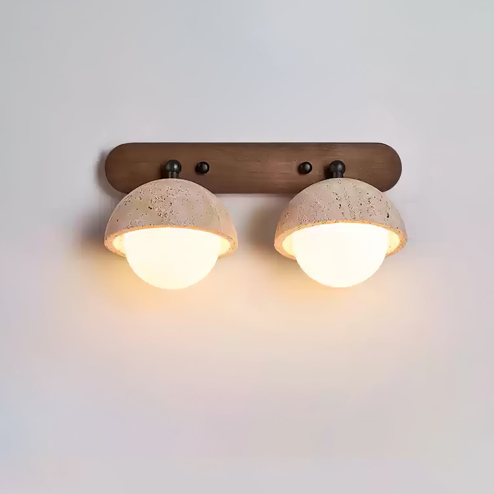 Vintage Yellow Travertine Wall Sconce With Pull Chain 10