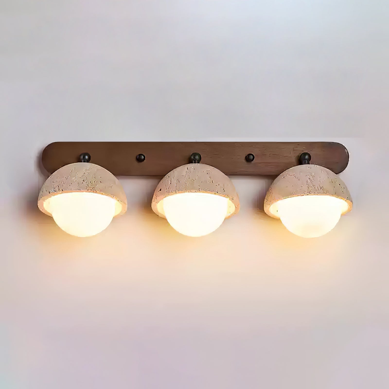 Vintage Yellow Travertine Wall Sconce With Pull Chain 9