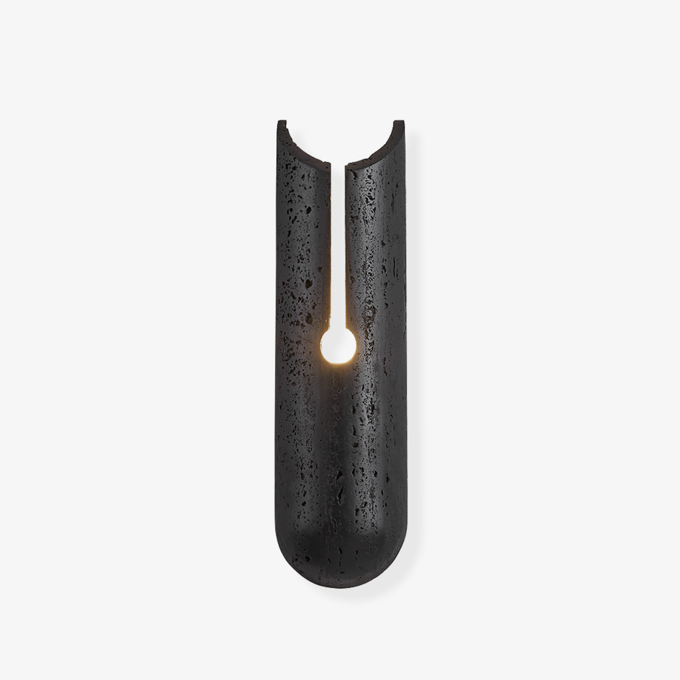 Wall Light with Black Travertine Finish for Soft Illumination 1