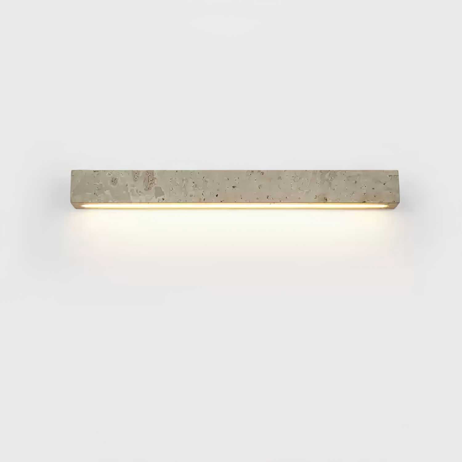 Wall Light with Yellow Travertine Finish and Integrated LED – Modern Sconce for Bathrooms 0