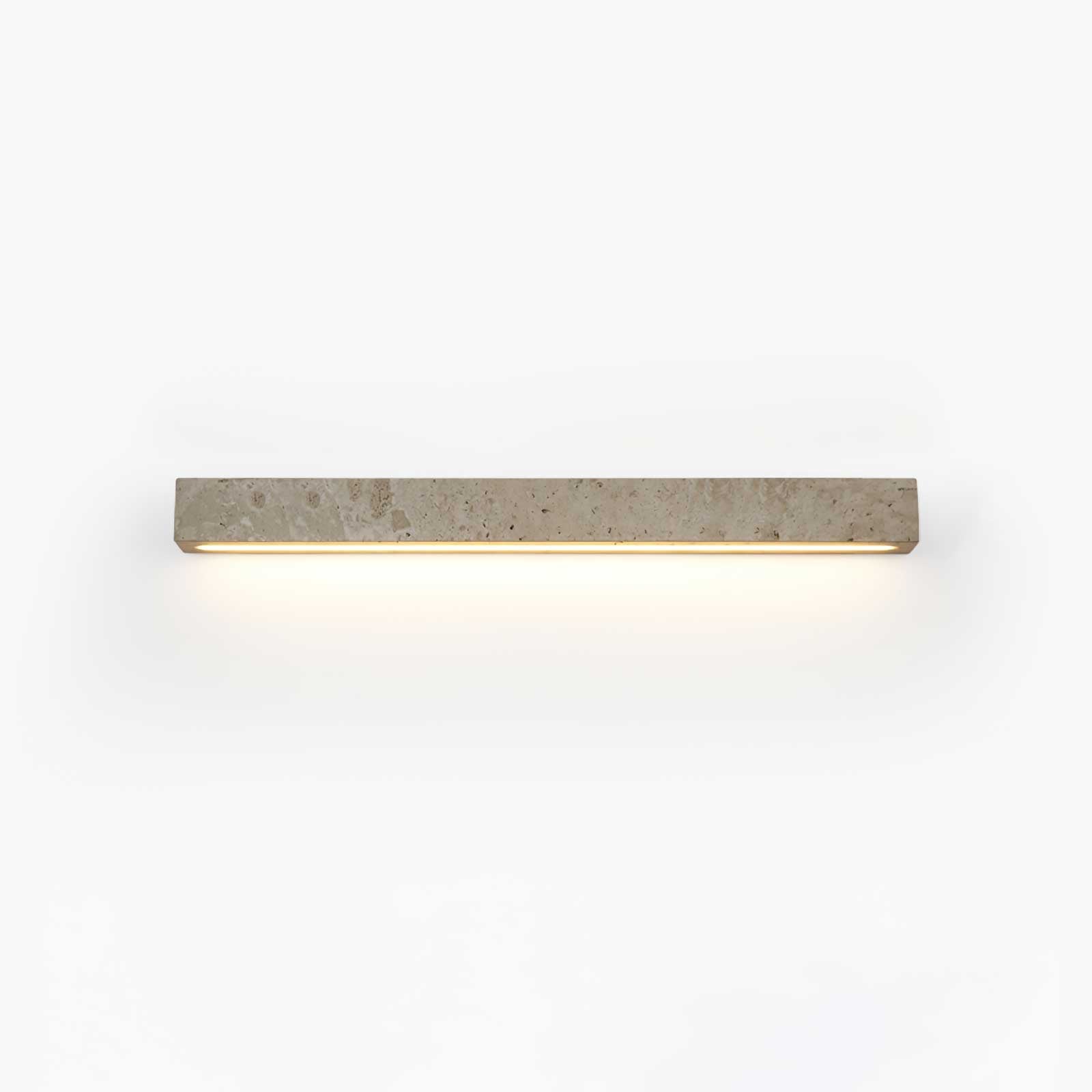 Wall Light with Yellow Travertine Finish and Integrated LED – Modern Sconce for Bathrooms 1
