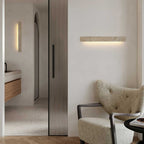 Wall Light with Yellow Travertine Finish and Integrated LED – Modern Sconce for Bathrooms 7