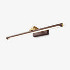 Walnut Slim LED Wall Light - Brass Finish 1