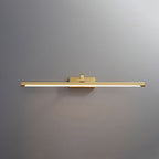 Walnut Slim LED Wall Light - Brass Finish 10