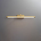 Walnut Slim LED Wall Light - Brass Finish 12