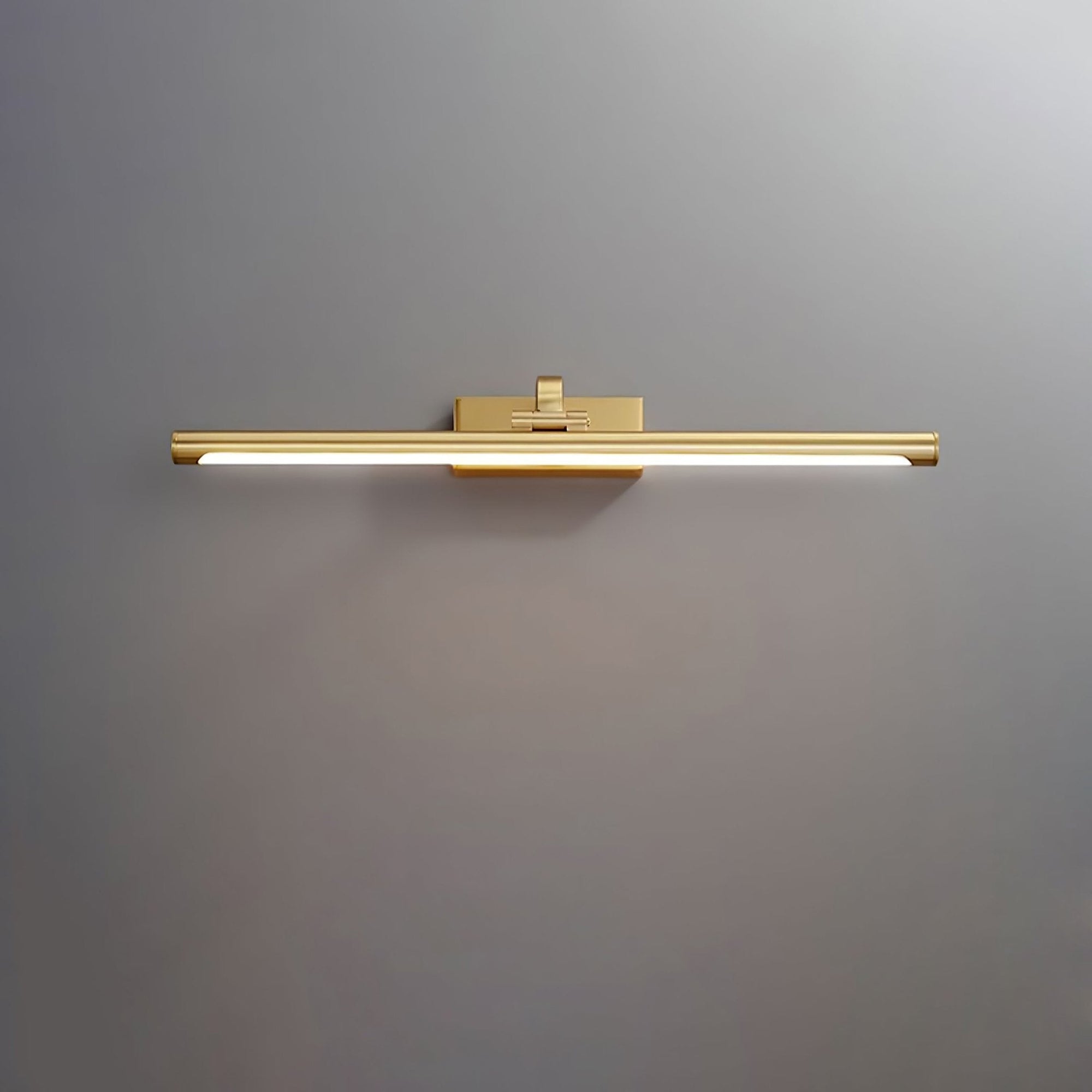 Walnut Slim LED Wall Light - Brass Finish 12