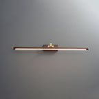 Walnut Slim LED Wall Light - Brass Finish 13