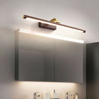 Walnut Slim LED Wall Light - Brass Finish 2