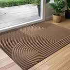 Water-Absorbent Outdoor Doormat – Anti-Slip Front Door Mat for Indoor and Outdoor Use, Durable Polyester Rubber 0