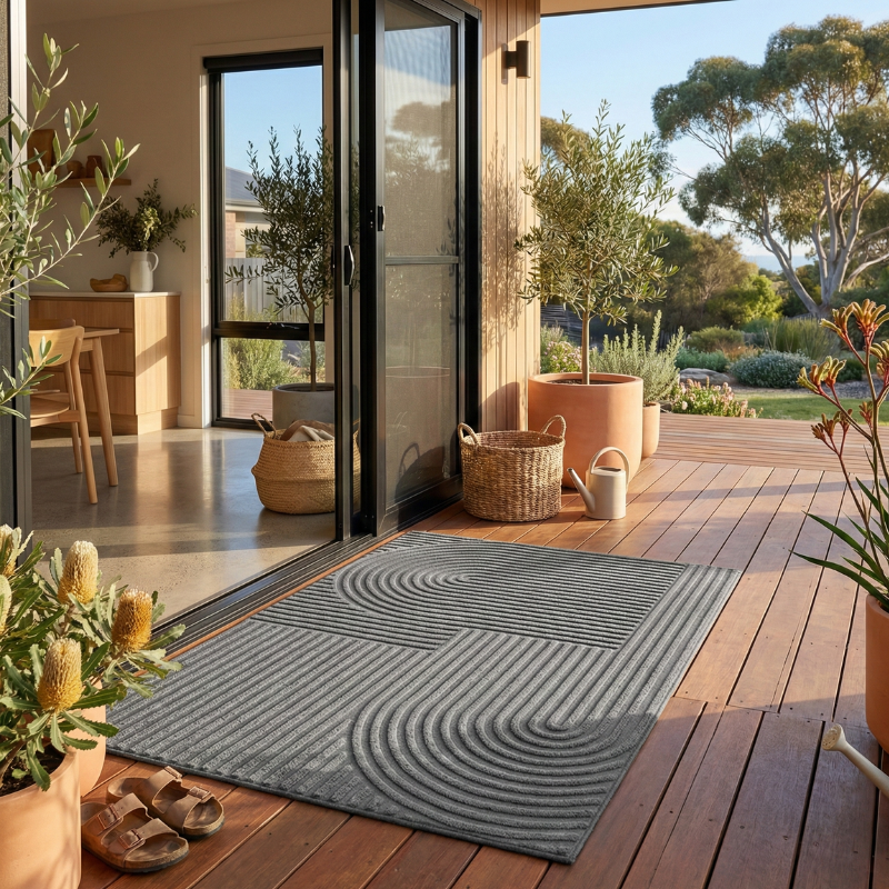 Water-Absorbent Outdoor Doormat – Anti-Slip Front Door Mat for Indoor and Outdoor Use, Durable Polyester Rubber 13