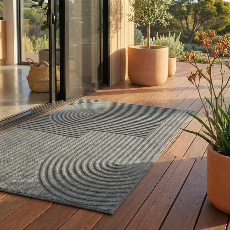 Water-Absorbent Outdoor Doormat – Anti-Slip Front Door Mat for Indoor and Outdoor Use, Durable Polyester Rubber 14