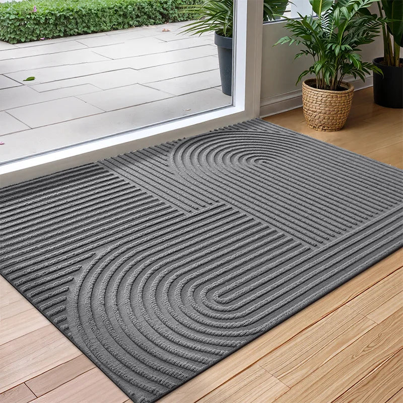 Water-Absorbent Outdoor Doormat – Anti-Slip Front Door Mat for Indoor and Outdoor Use, Durable Polyester Rubber 2
