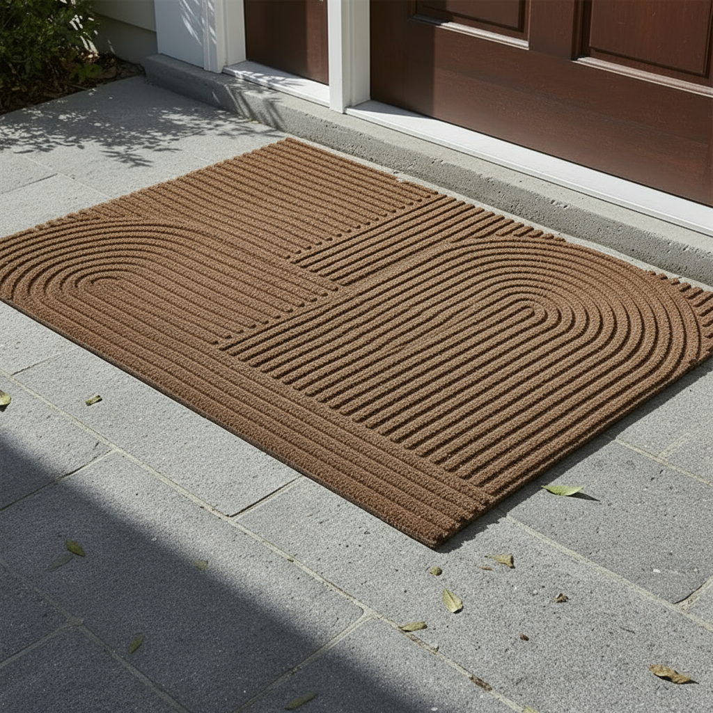 Water-Absorbent Outdoor Doormat – Anti-Slip Front Door Mat for Indoor and Outdoor Use, Durable Polyester Rubber 7