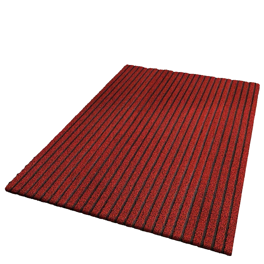 Weather-Resistant Doormat for Indoor and Outdoor Use – Stylish Gray/Red Design, Anti-Slip Front Door Mat 0
