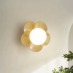 Whimsical Floral LED Wall Light Resin Glass Fixture 10