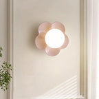 Whimsical Floral LED Wall Light Resin Glass Fixture 2