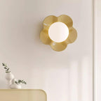 Whimsical Floral LED Wall Light Resin Glass Fixture 4