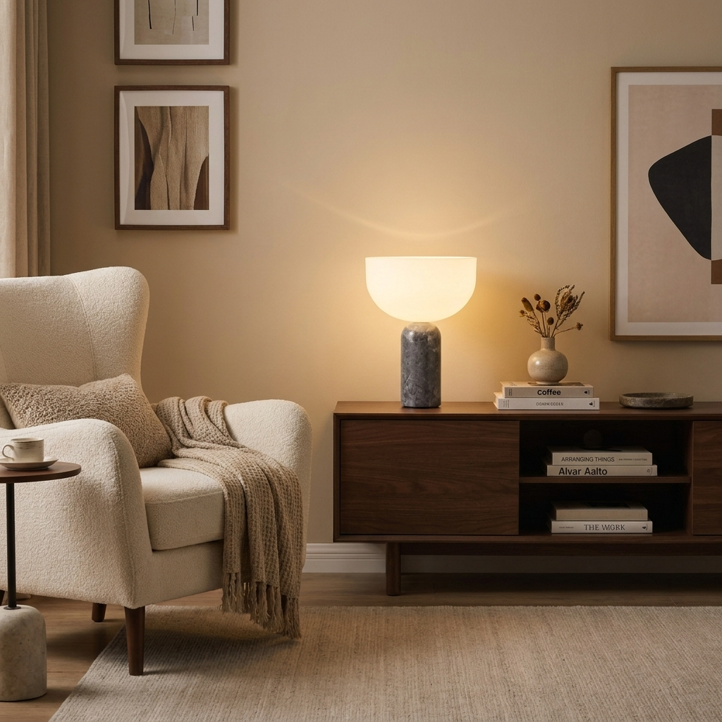 White Acrylic Marble Table Lamp Cordless Rechargeable Modern Living Room Bedroom Home Decor - Stack & Clear 2