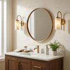 White Alabaster Wall Sconce Curved Arc Shade Brass Accent Modern Living Room Bedroom Home Decor - Stack & Clear 5
