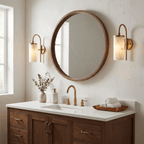 White Alabaster Wall Sconce Curved Arc Shade Brass Accent Modern Living Room Bedroom Home Decor - Stack & Clear 6