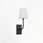 White Alabaster Wall Sconce Tapered Cone Shade Brass Accent Modern Hallway Bedroom Home Decor - Stack & Clear 10