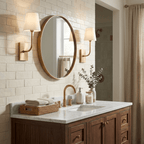 White Alabaster Wall Sconce Tapered Cone Shade Brass Accent Modern Hallway Bedroom Home Decor - Stack & Clear 5