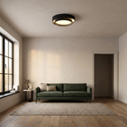 White Metal LED Flush Mount Ceiling Light Concentric Rings Dual Color Temperature Living Room Bedroom Home Decor - Stack & Clear 18