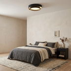 White Metal LED Flush Mount Ceiling Light Concentric Rings Dual Color Temperature Living Room Bedroom Home Decor - Stack & Clear 19