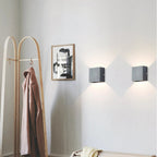 White Metal Outdoor Wall Light Adjustable LED Spotlight IP65 Waterproof Modern Garden Patio Home Decor - Stack & Clear 11