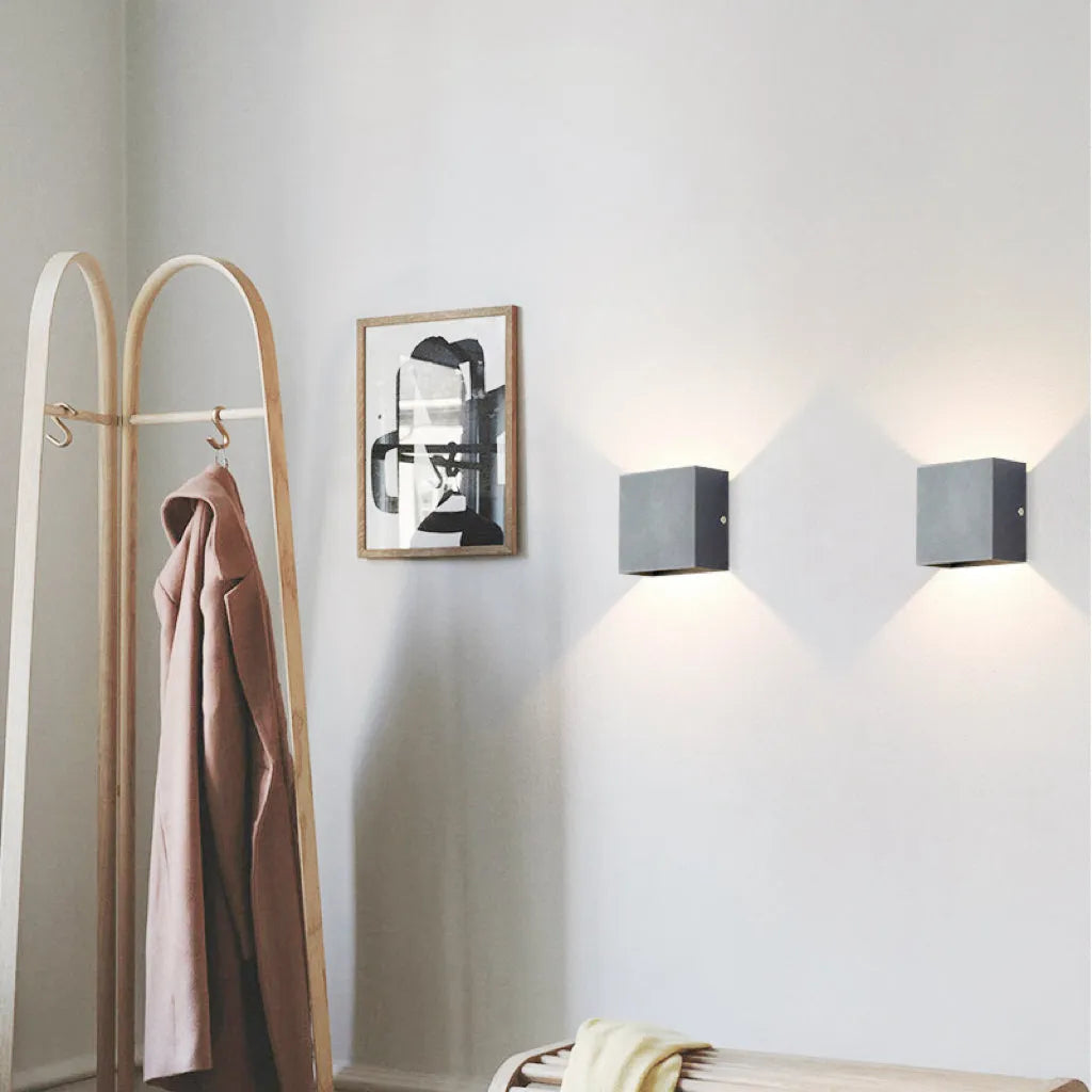 White Metal Outdoor Wall Light Adjustable LED Spotlight IP65 Waterproof Modern Garden Patio Home Decor - Stack & Clear 11