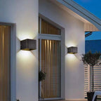 White Metal Outdoor Wall Light Adjustable LED Spotlight IP65 Waterproof Modern Garden Patio Home Decor - Stack & Clear 13