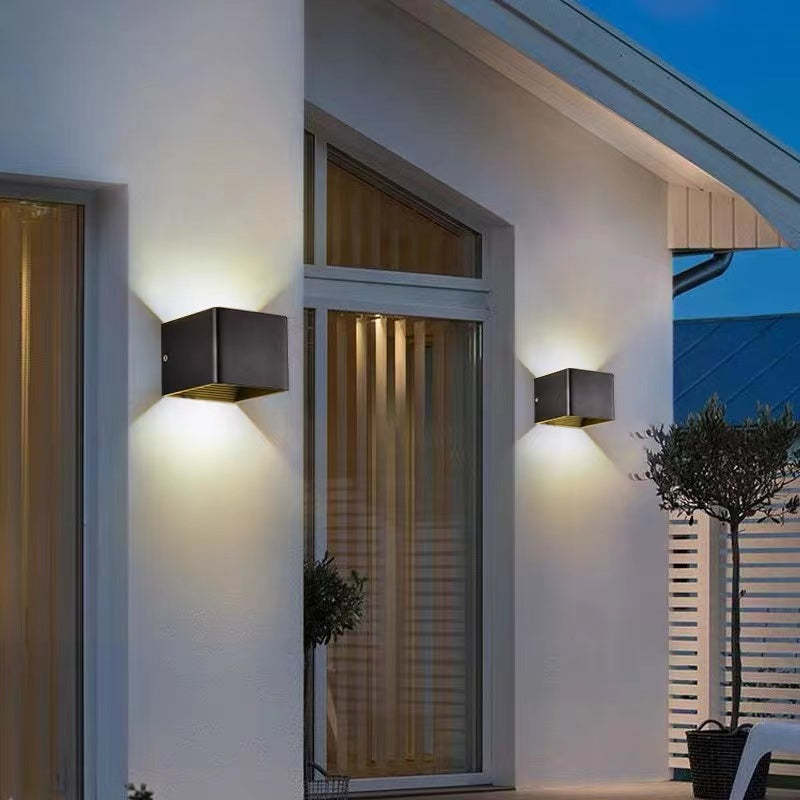 White Metal Outdoor Wall Light Adjustable LED Spotlight IP65 Waterproof Modern Garden Patio Home Decor - Stack & Clear 13