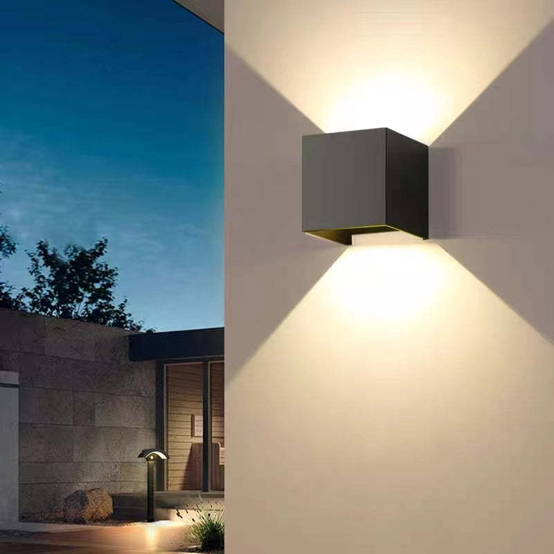 White Metal Outdoor Wall Light Adjustable LED Spotlight IP65 Waterproof Modern Garden Patio Home Decor - Stack & Clear 5