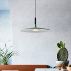 White Metal Pendant Light Saucer Dome Shade Matte Finish Modern Kitchen Dining Room Home Decor - Stack & Clear 10