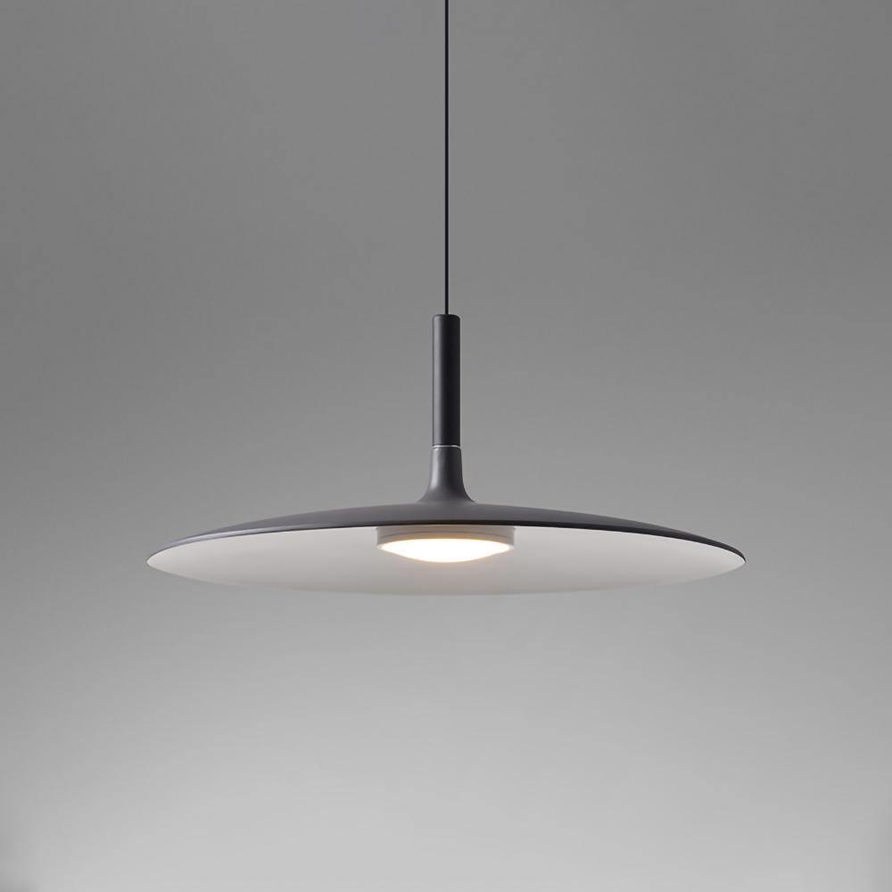 White Metal Pendant Light Saucer Dome Shade Matte Finish Modern Kitchen Dining Room Home Decor - Stack & Clear 12