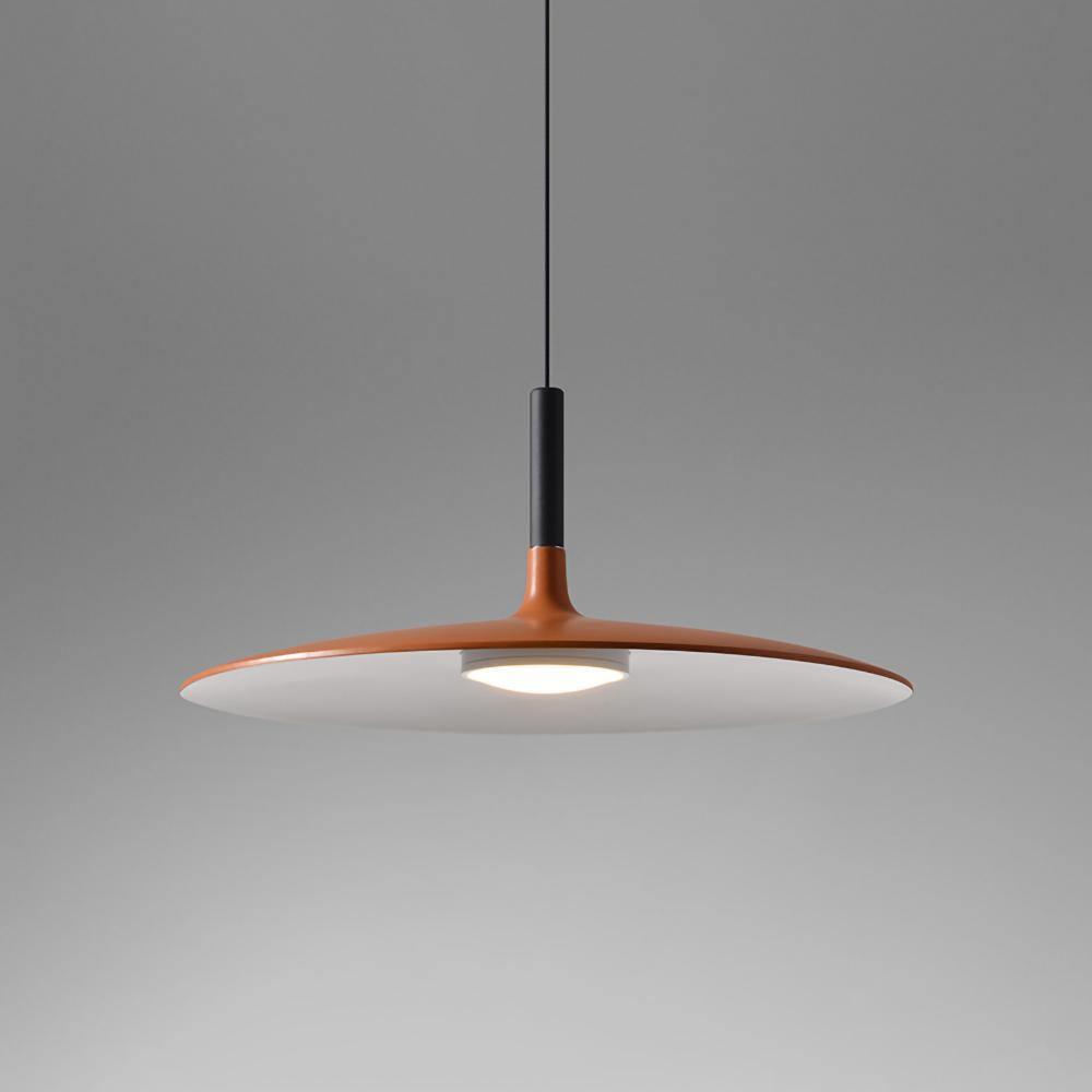White Metal Pendant Light Saucer Dome Shade Matte Finish Modern Kitchen Dining Room Home Decor - Stack & Clear 13