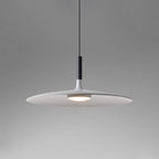 White Metal Pendant Light Saucer Dome Shade Matte Finish Modern Kitchen Dining Room Home Decor - Stack & Clear 3