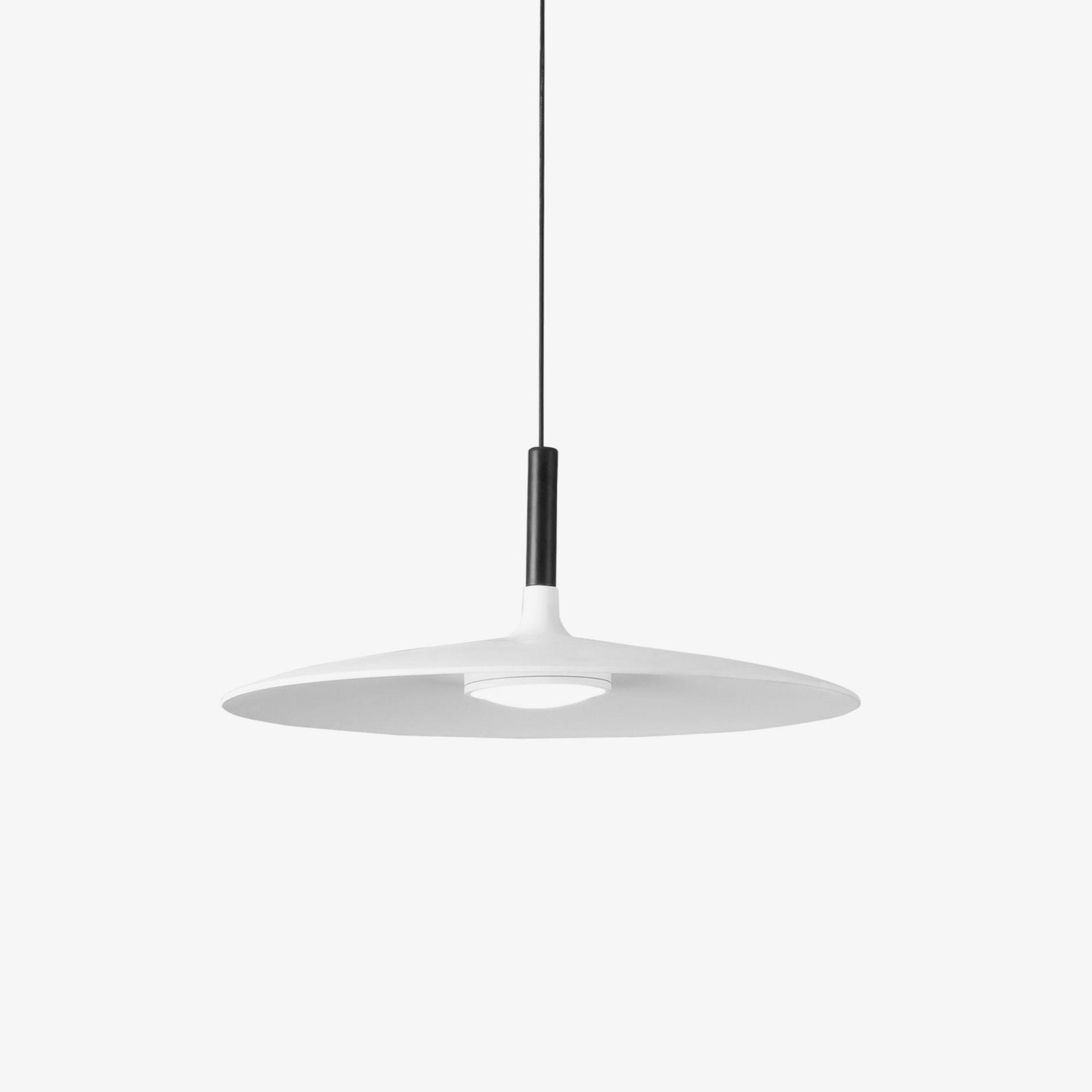 White Metal Pendant Light Saucer Dome Shade Matte Finish Modern Kitchen Dining Room Home Decor - Stack & Clear 4