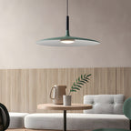 White Metal Pendant Light Saucer Dome Shade Matte Finish Modern Kitchen Dining Room Home Decor - Stack & Clear 6