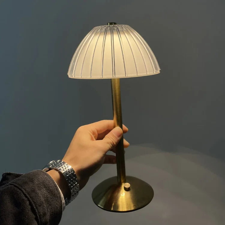Wireless LED Mushroom Lamp with Touch Control and Adjustable Brightness – Modern USB Rechargeable Lighting 1