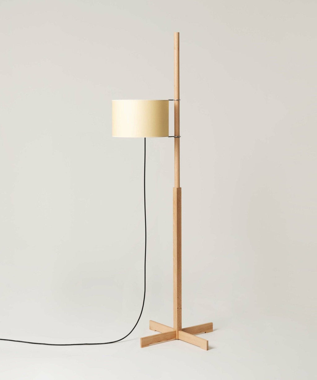 Wood Floor Lamp Adjustable Height LED Compatible 0