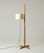 Wood Floor Lamp Adjustable Height LED Compatible 10