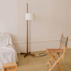 Wood Floor Lamp Adjustable Height LED Compatible 3